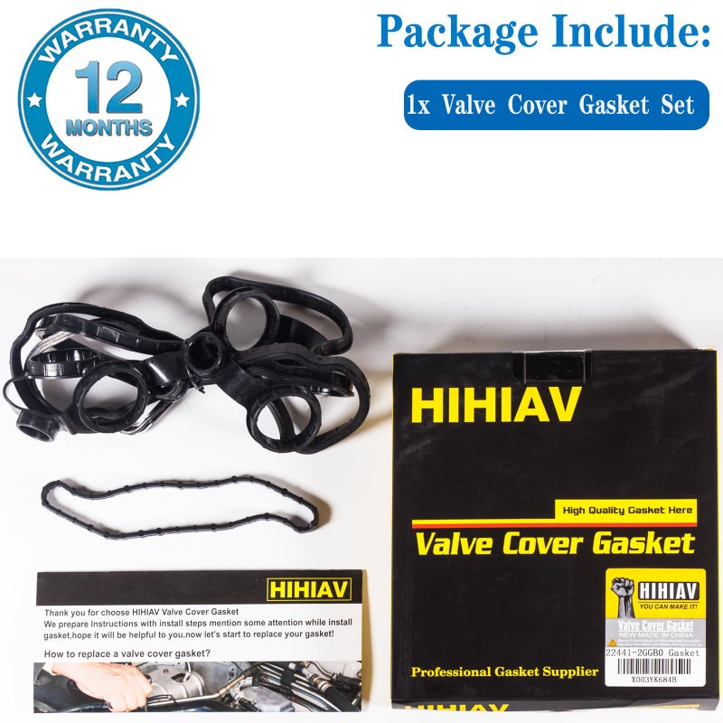 HIHIAV 22441-2GGB0 VS50892 مجموعة حشية غطاء صمام المحرك لـ 2015-2020 Hyundai Sonata Santa Fe، Kia Sorento Optima 2.0 2.4L، 2015 2016 2017 2018 2019 2020 15 16 17 18 19 20 استبدال 224412GGB0. - Image 4